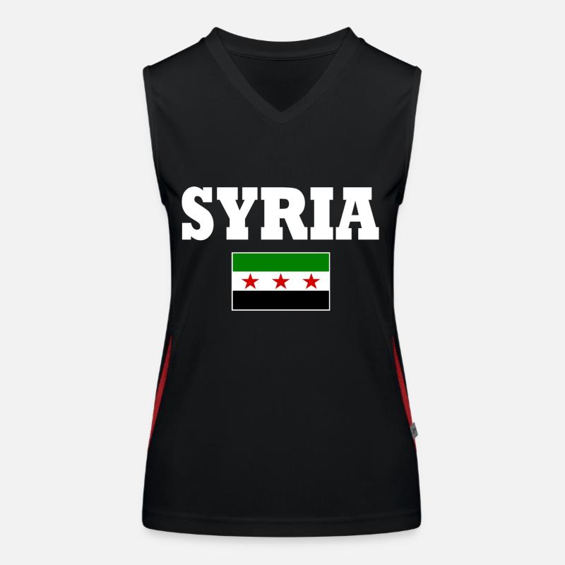 Drapeau de la Syrie Débardeur respirant contrasté Femme