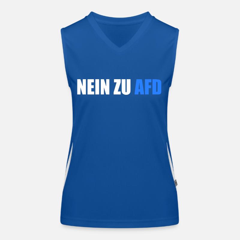 Nein zu afd Funktionelles Kontrast-Tank Top für Frauen