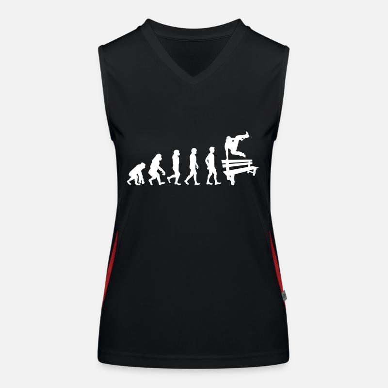 Parkour Cadeau Le Parcour Freerunning Evolution Débardeur respirant contrasté Femme