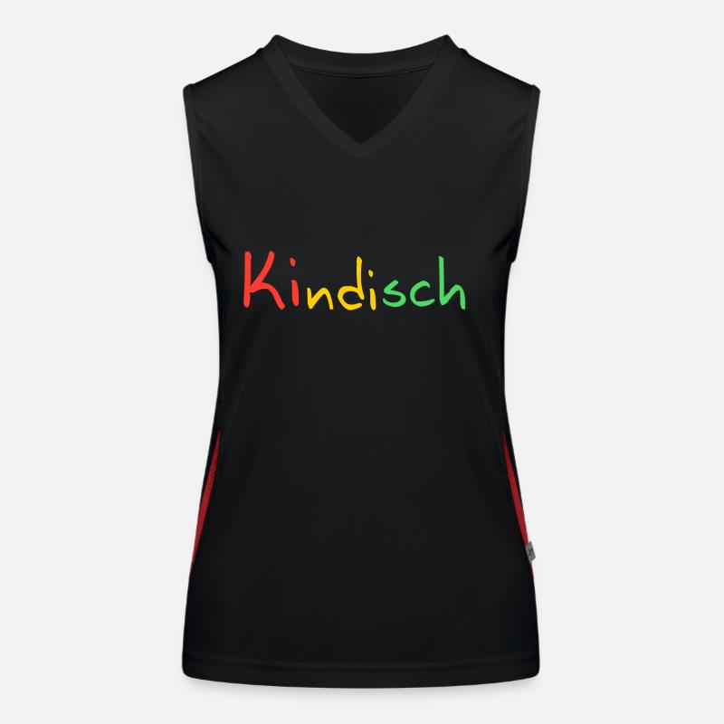 Kindisch, farbenfrohes Design Funktionelles Kontrast-Tank Top für Frauen