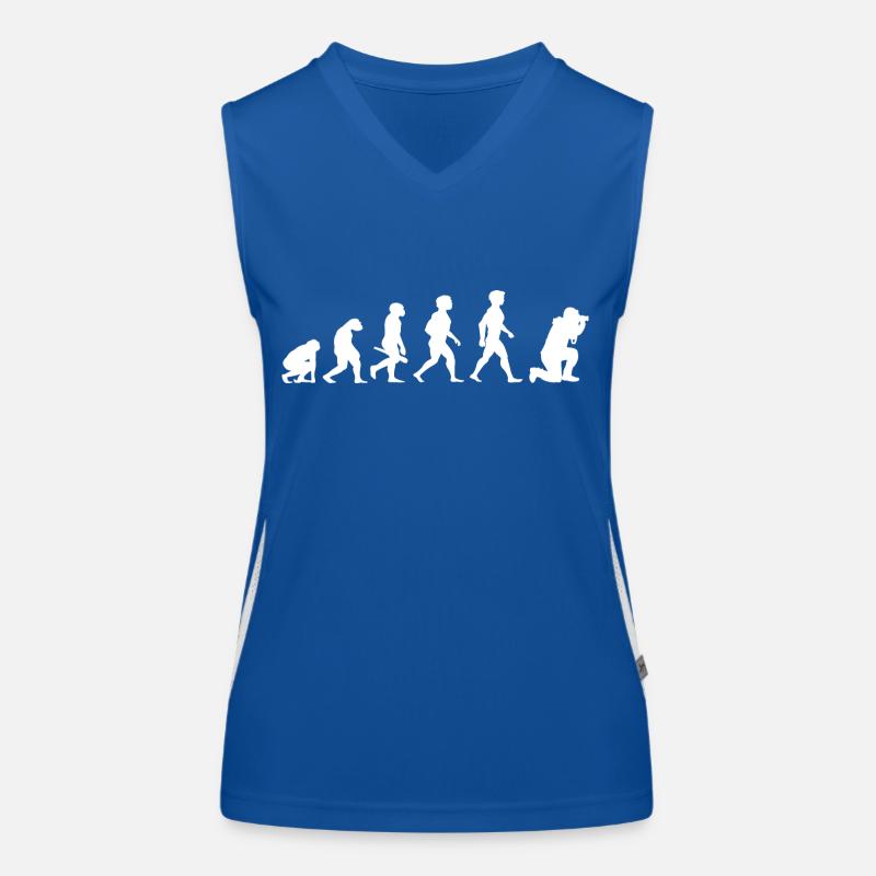 Evolution Photograph Photographer Camera Camera Women's Functional Contrast Tank Top