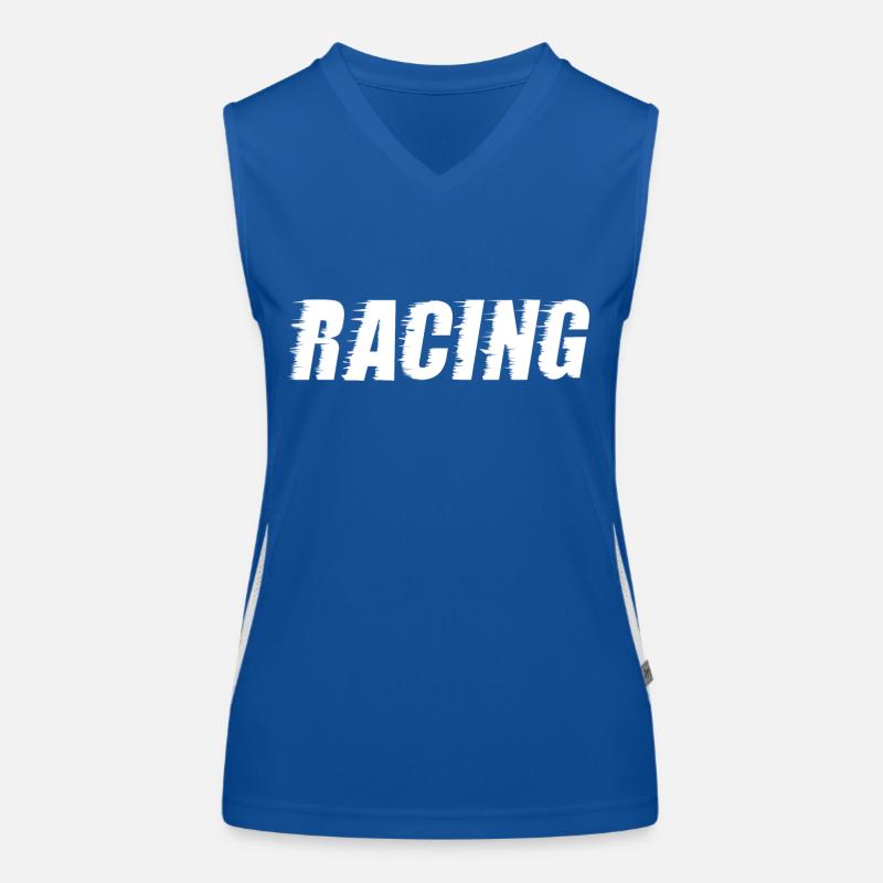 Conception de courses de sport automobile Débardeur respirant contrasté Femme