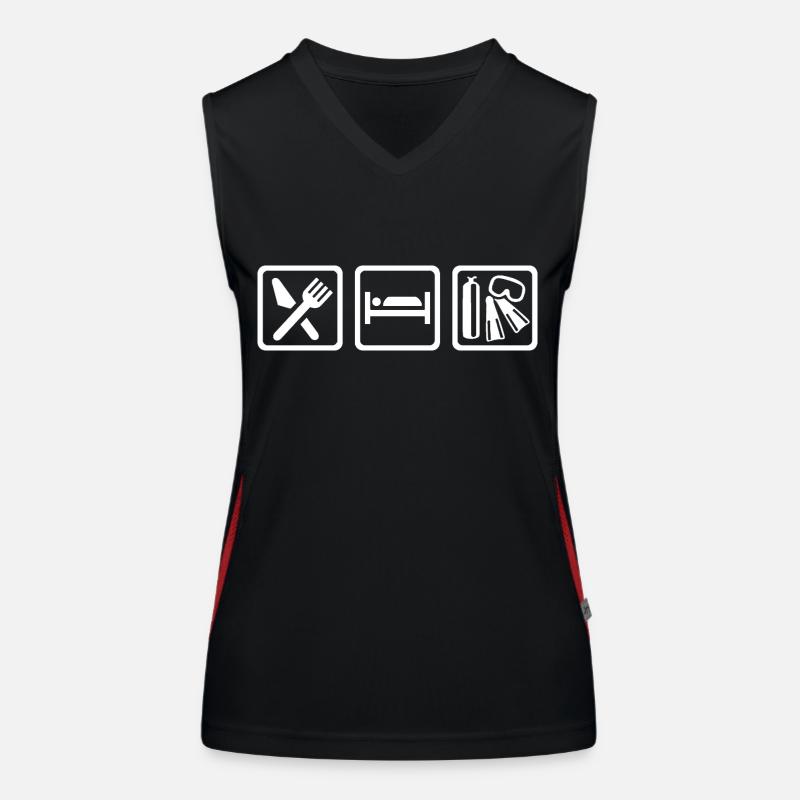 Eat Sleep Dive Repeat Women's Functional Contrast Tank Top