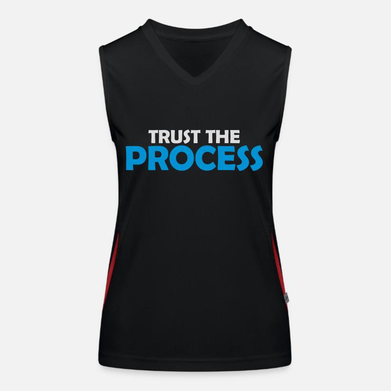 trust the process Zitat Funktionelles Kontrast-Tank Top für Frauen