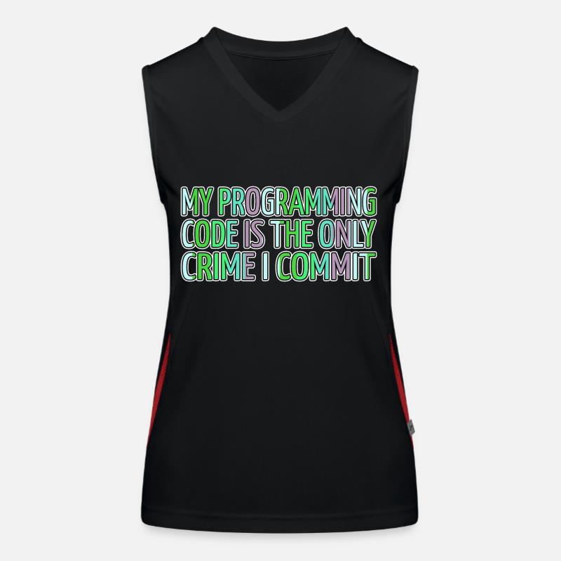 Computer Language Jokes Present Backend Developer Women's Functional Contrast Tank Top