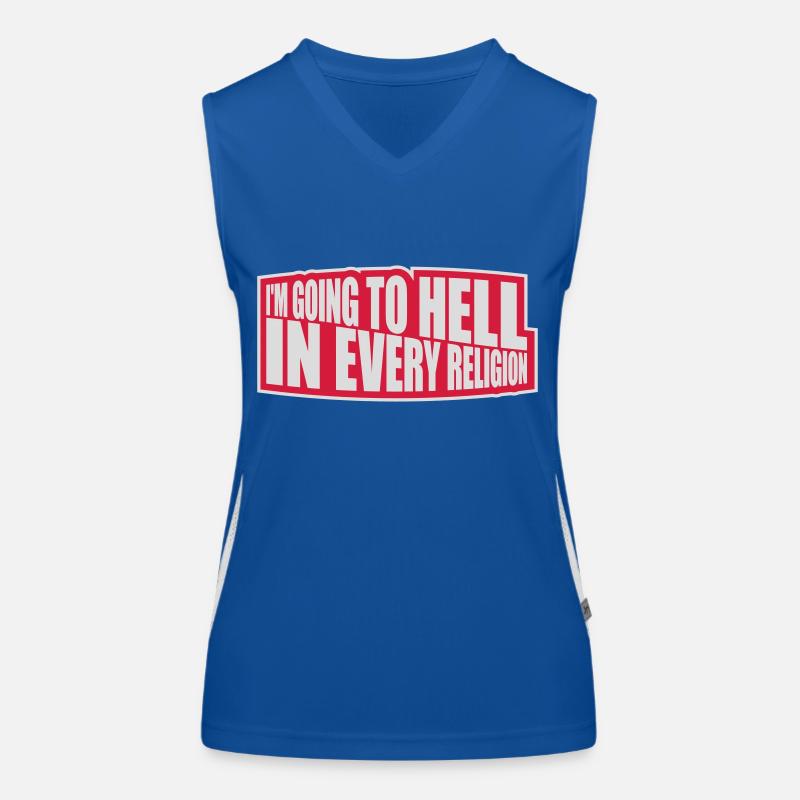 in going to hell Women's Functional Contrast Tank Top