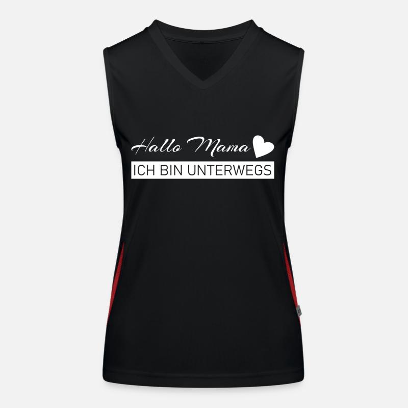 Hallo Mama - ich bin unterwegs Funktionelles Kontrast-Tank Top für Frauen