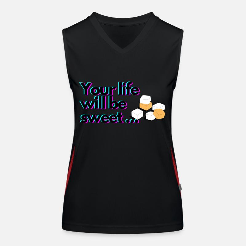 Dein Leben wird süß sein Funktionelles Kontrast-Tank Top für Frauen