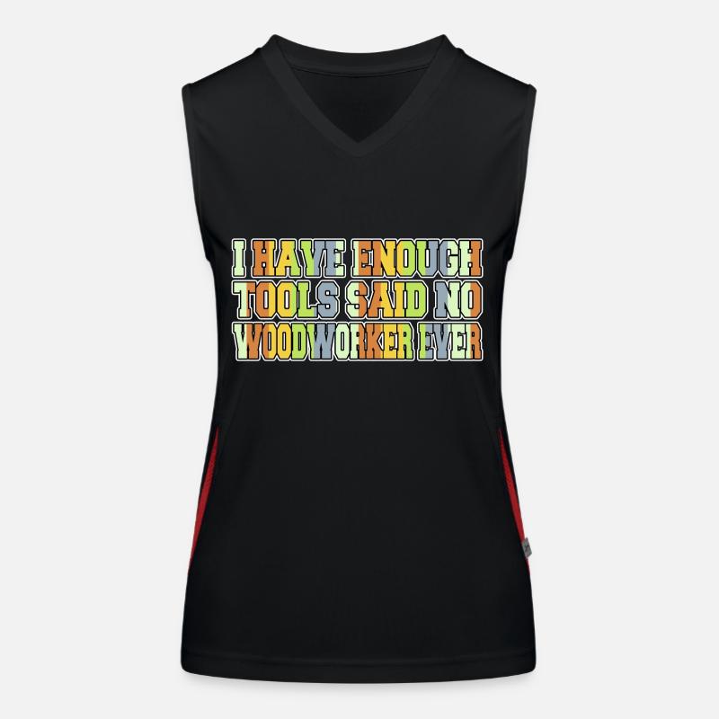 Jackhammer Plumber Carpentry Logging Women's Functional Contrast Tank Top