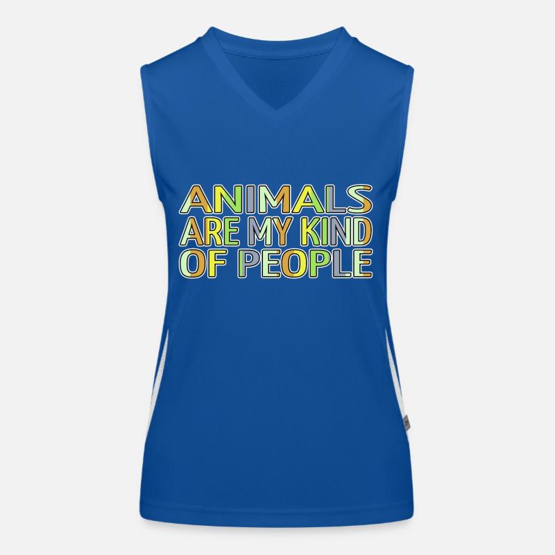 animal rights activists animal welfare present Funktionelles Kontrast-Tank Top für Frauen