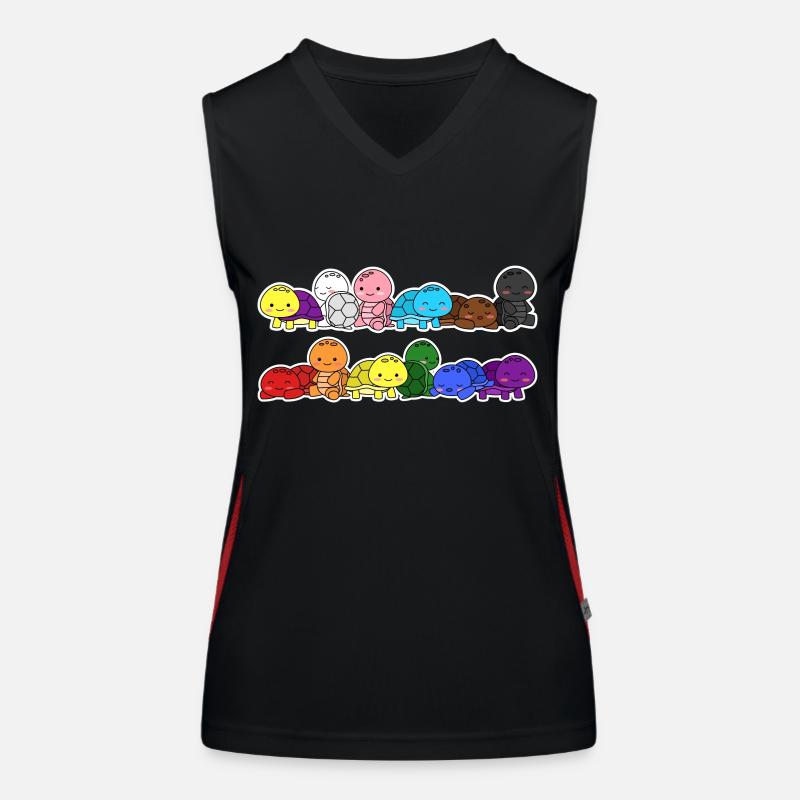 Tortues Flag Pride Progress Débardeur respirant contrasté Femme