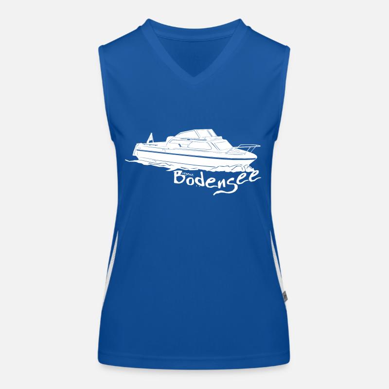 Motorboot weiss Funktionelles Kontrast-Tank Top für Frauen