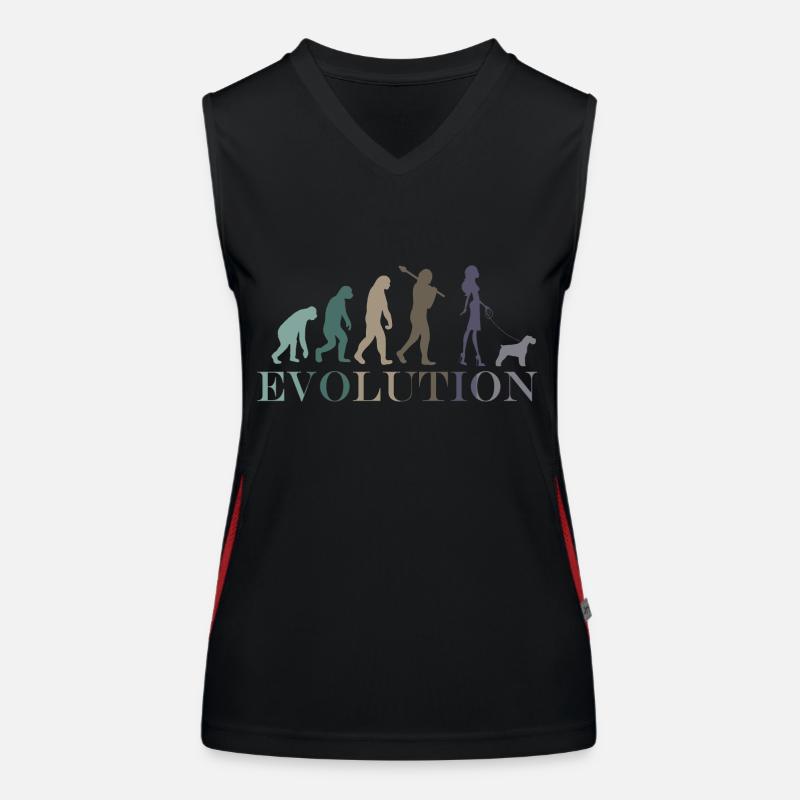 Schnauzer Evolution Frau Funktionelles Kontrast-Tank Top für Frauen
