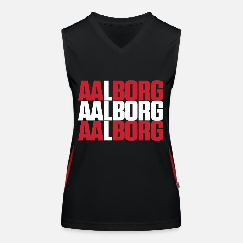 Aalborg Danemark Drapeau Débardeur respirant contrasté Femme
