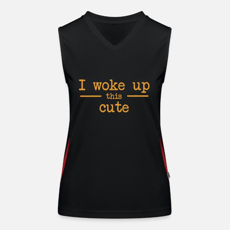 I woke up this cute - Ich bin so niedlich aufgewac Funktionelles Kontrast-Tank Top für Frauen