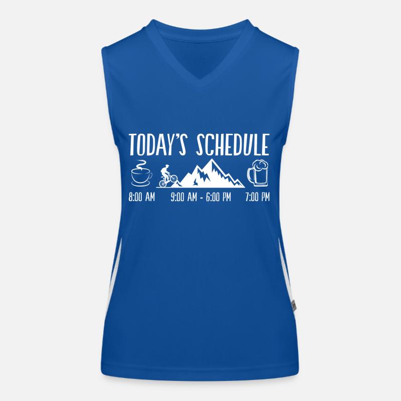 TODAY S SCHEDULE MTB Mountain Funktionelles Kontrast-Tank Top für Frauen