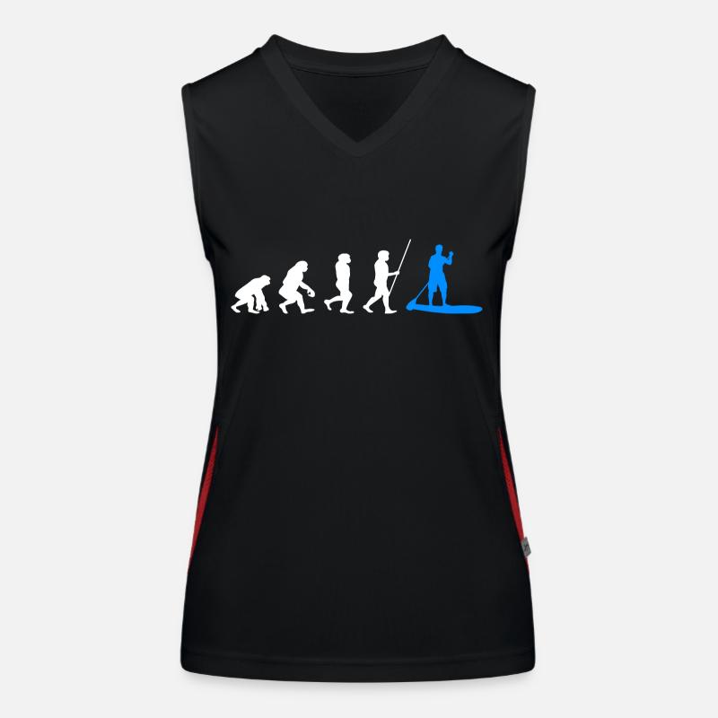 SUP Evolution Stand Up Paddle Geschenk Funktionelles Kontrast-Tank Top für Frauen
