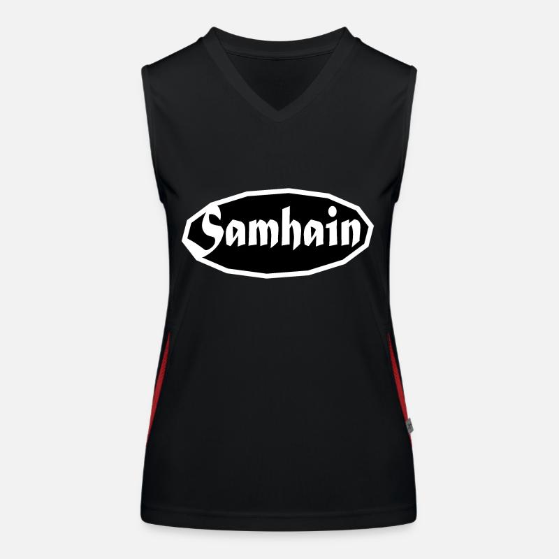 Samhain - Women's Functional Contrast Tank Top - black/red