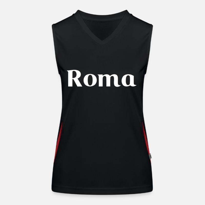 Roma - Écriture blanche Débardeur respirant contrasté Femme