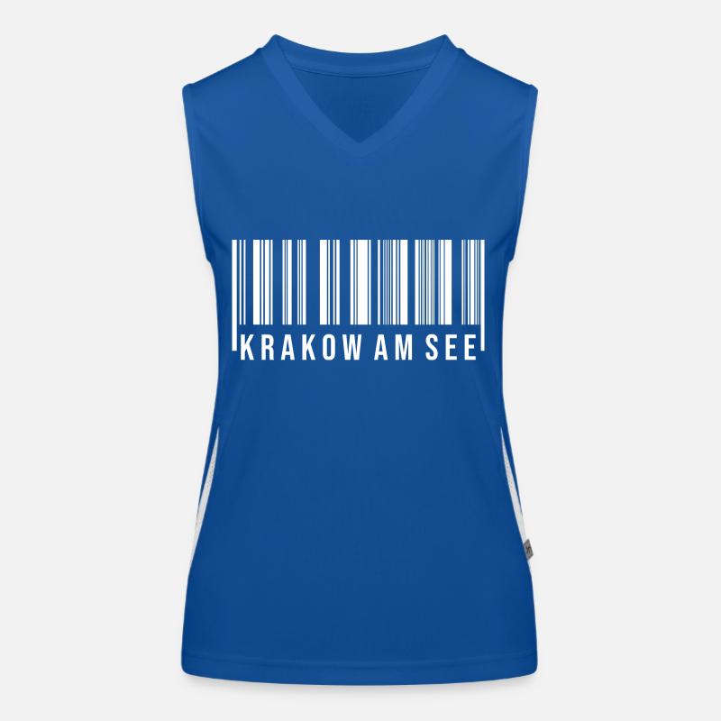 Krakow am See Strichcode Funktionelles Kontrast-Tank Top für Frauen