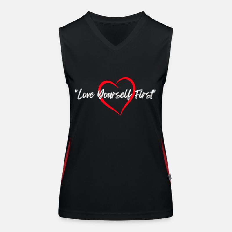 "Love Yourself First" Women's Functional Contrast Tank Top