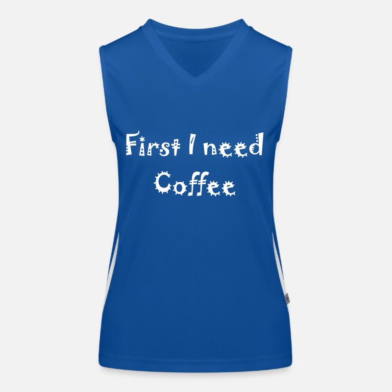 First I need Coffee Funktionelles Kontrast-Tank Top für Frauen