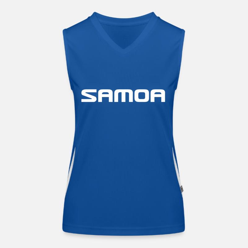 Samoa Logo - Polynesia - Pacific - South Seas Women's Functional Contrast Tank Top