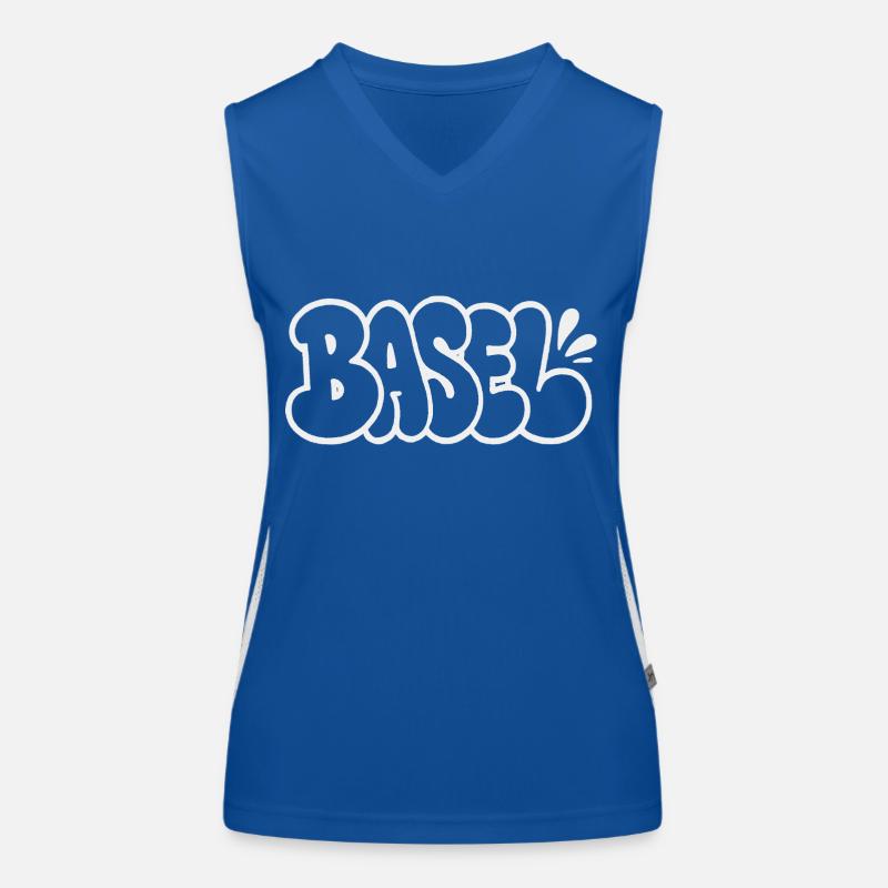 Basel Throwie Graffiti Funktionelles Kontrast-Tank Top für Frauen