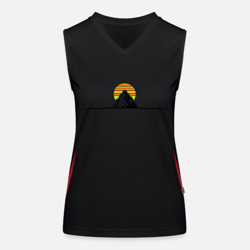 Berge Symbol Funktionelles Kontrast-Tank Top für Frauen