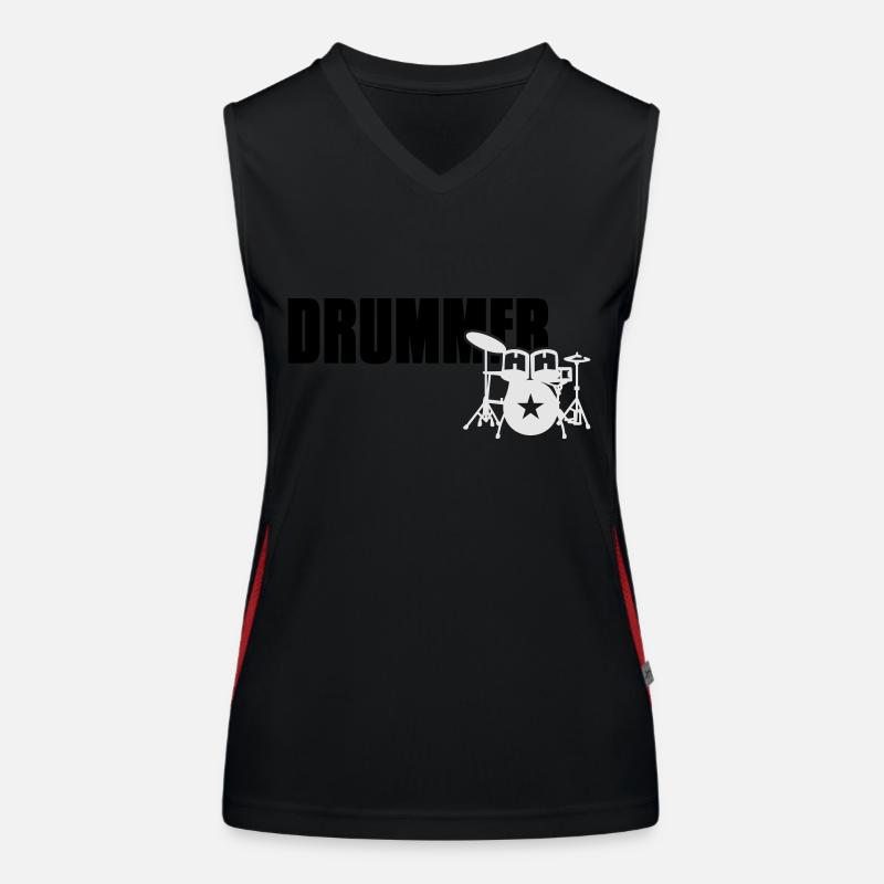 drummer Funktionelles Kontrast-Tank Top für Frauen