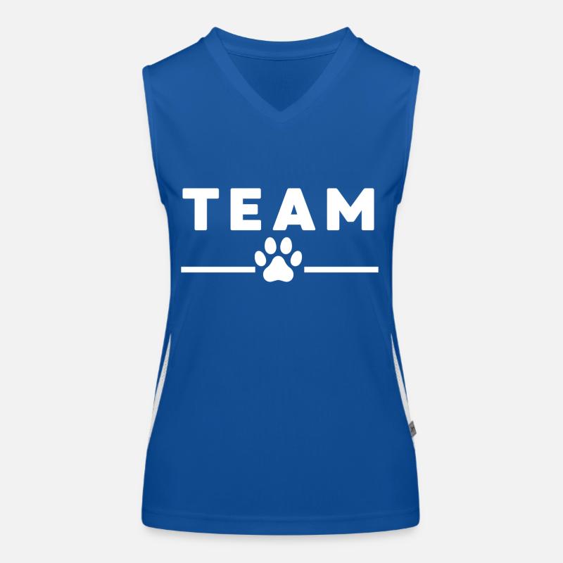 Team Hundepfote Hund Hunde Vierbeiner Hundeliebe Funktionelles Kontrast-Tank Top für Frauen