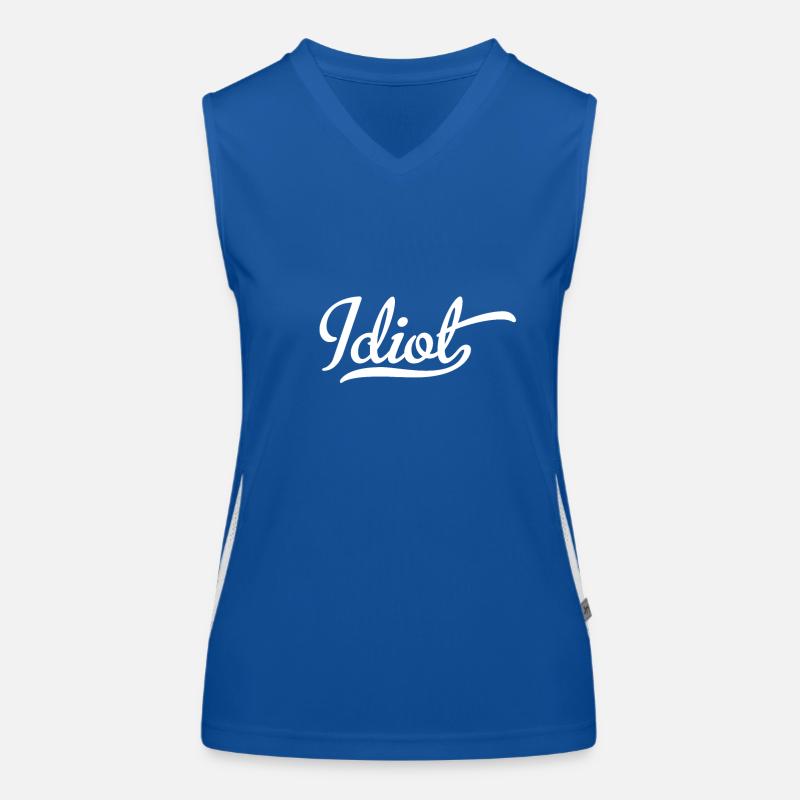 Idiot Funktionelles Kontrast-Tank Top für Frauen