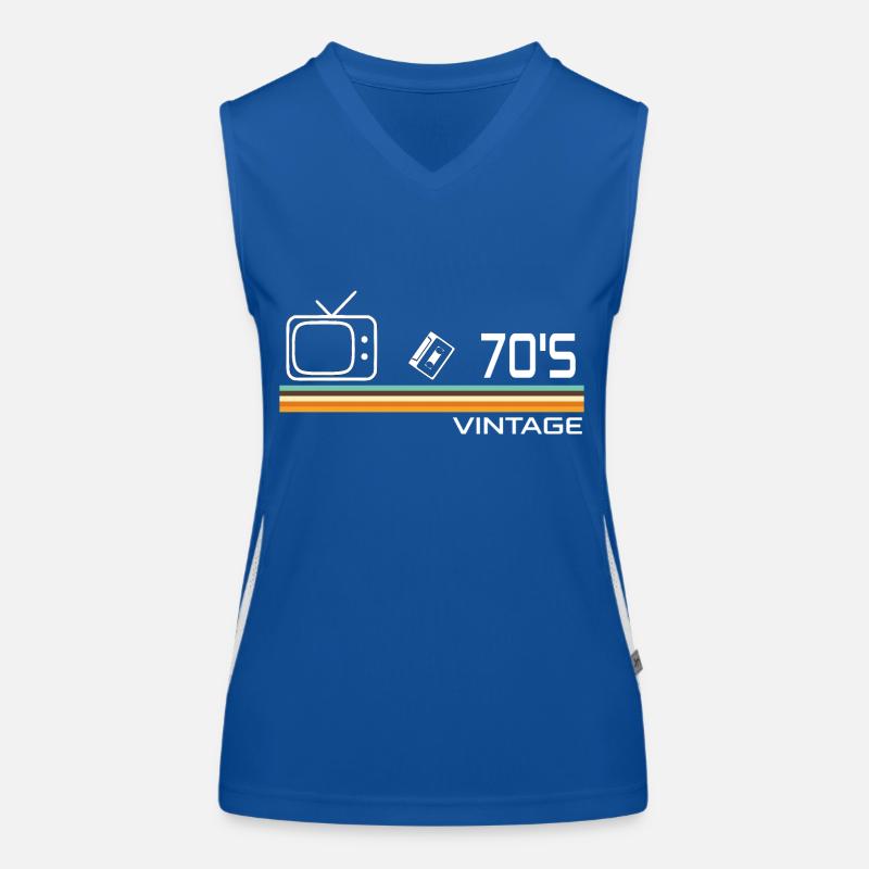 70er Jahre Funktionelles Kontrast-Tank Top für Frauen