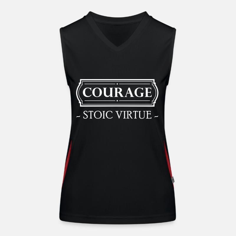 Stoicism Gift Stoic Virtue Courage Courage Women's Functional Contrast Tank Top