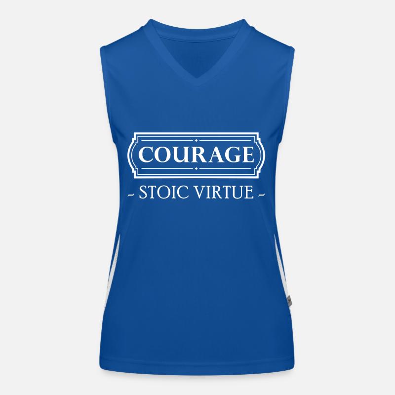 Stoicism Gift Stoic Virtue Courage Courage Women's Functional Contrast Tank Top