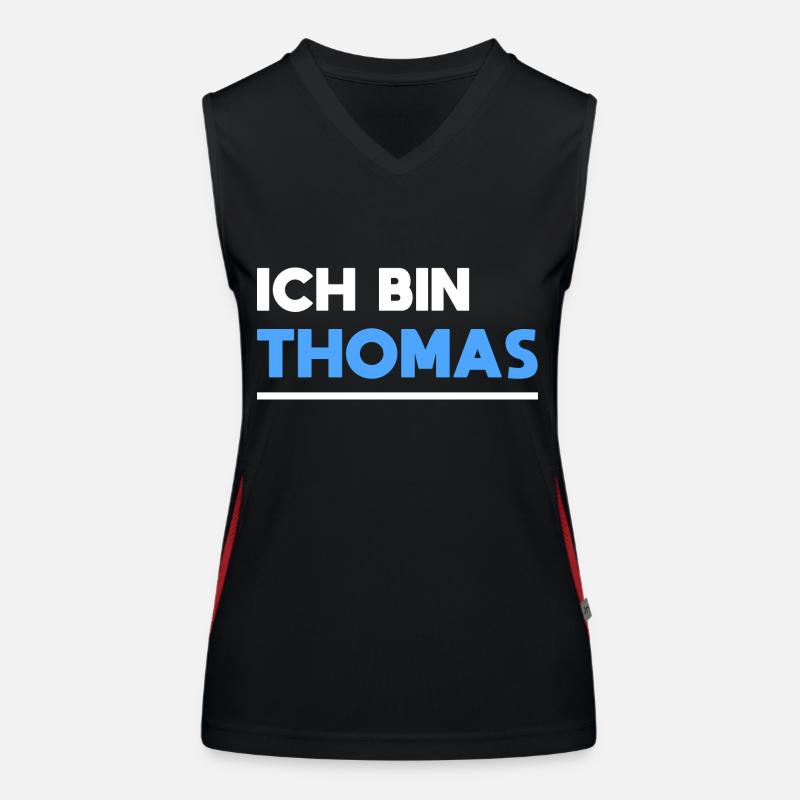 Thomas Name Spruch für stolze Thomas Funktionelles Kontrast-Tank Top für Frauen