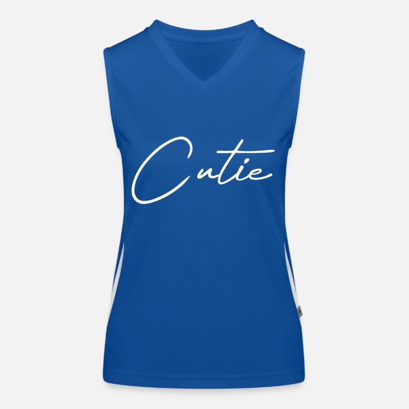 Cutie blanche Débardeur respirant contrasté Femme