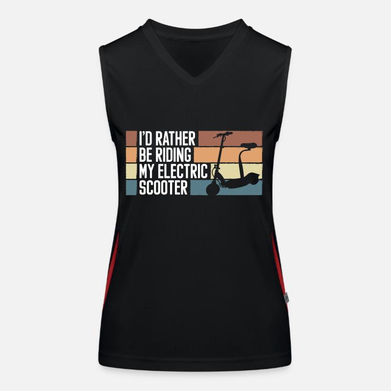 Rollerfahrer E-Roller Hybrid Funktionelles Kontrast-Tank Top für Frauen