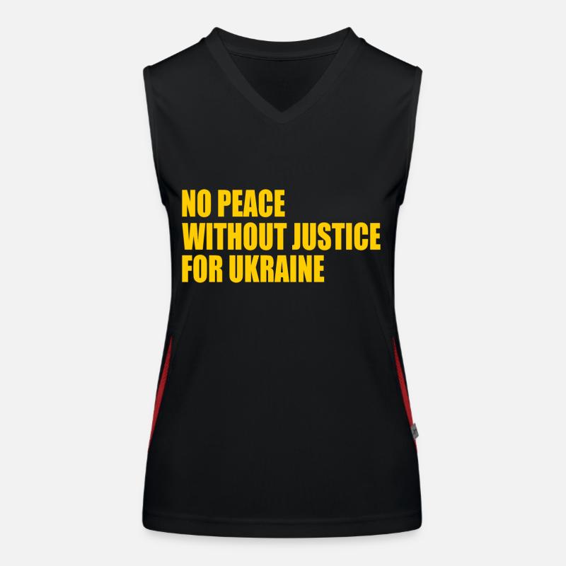 No peace without justice for ukraine Débardeur respirant contrasté Femme