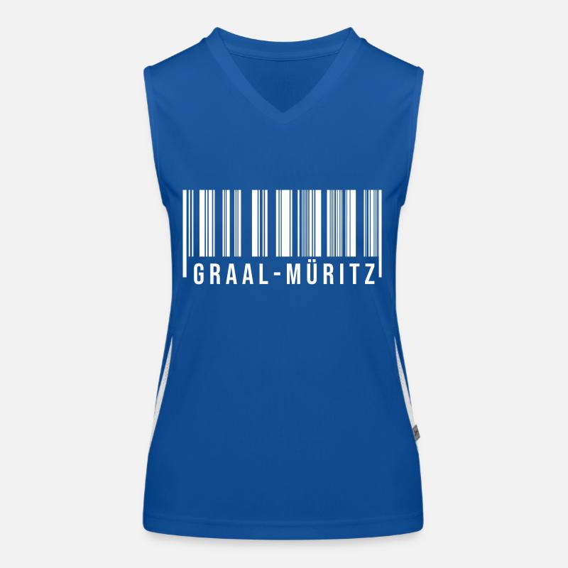 Graal Müritz Strichcode Funktionelles Kontrast-Tank Top für Frauen
