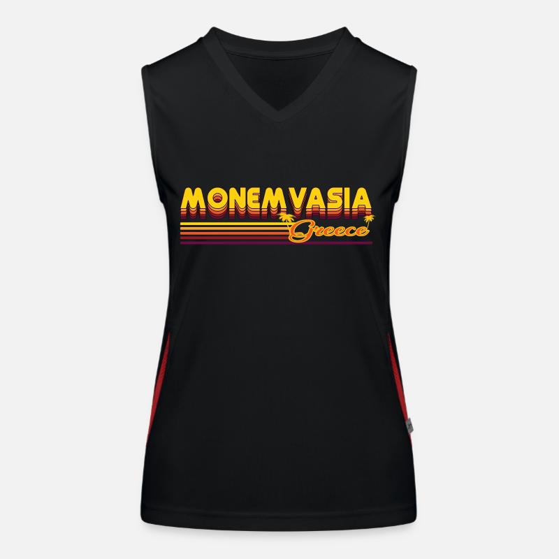 Monemvasia: Historisches Retro-Design Funktionelles Kontrast-Tank Top für Frauen