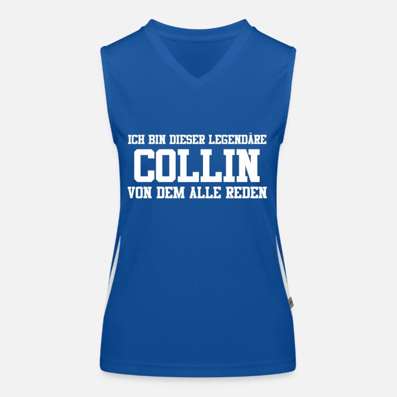 Collin Name Design Funktionelles Kontrast-Tank Top für Frauen