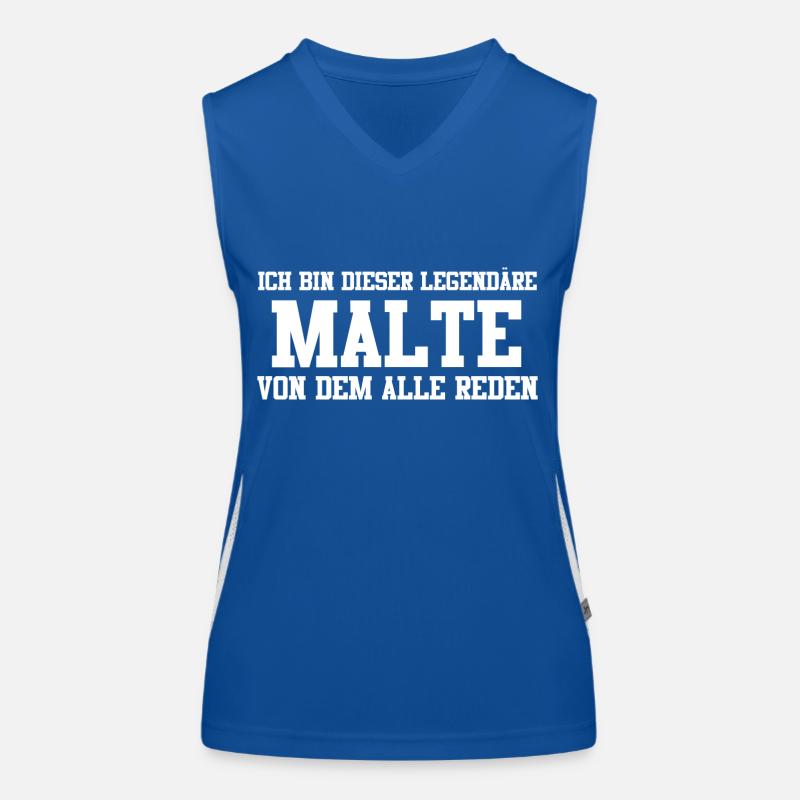 Malte Name Design Funktionelles Kontrast-Tank Top für Frauen