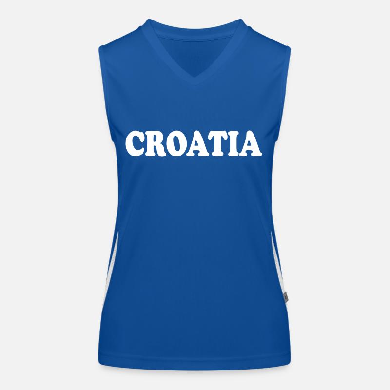 Kroatien Funktionelles Kontrast-Tank Top für Frauen