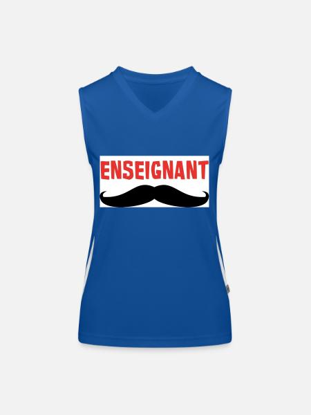 ENSEIGNANT - Débardeur respirant contrasté Femme - bleu/blanc - Devant
