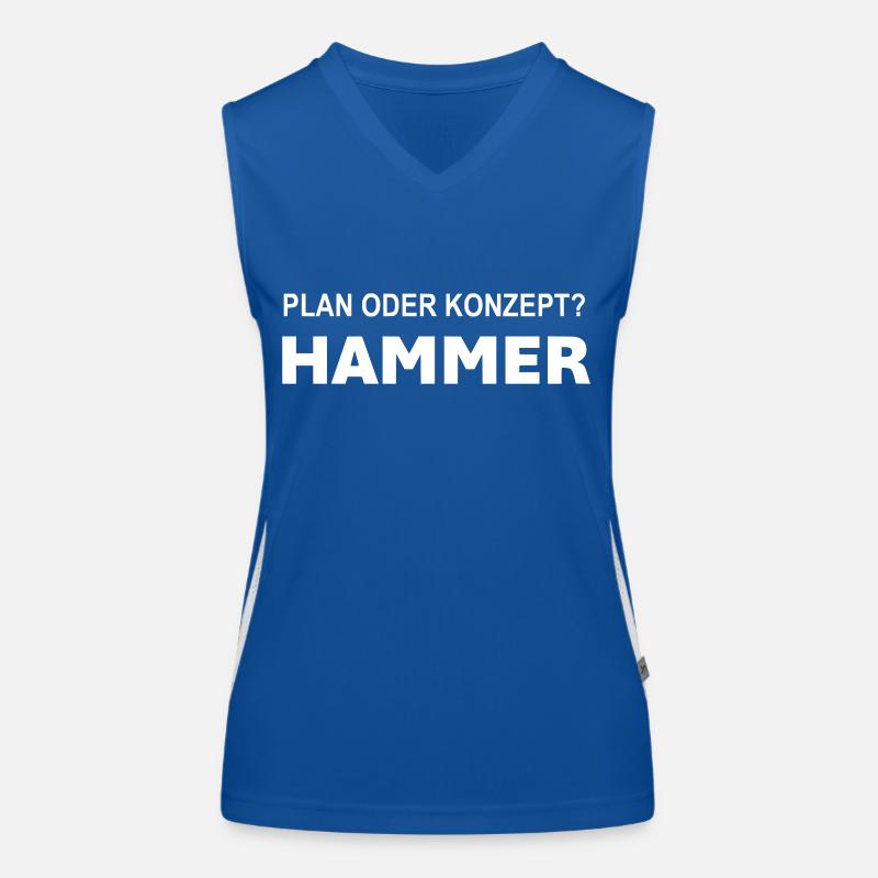 Plan oder Konzept? Hammer! Funktionelles Kontrast-Tank Top für Frauen