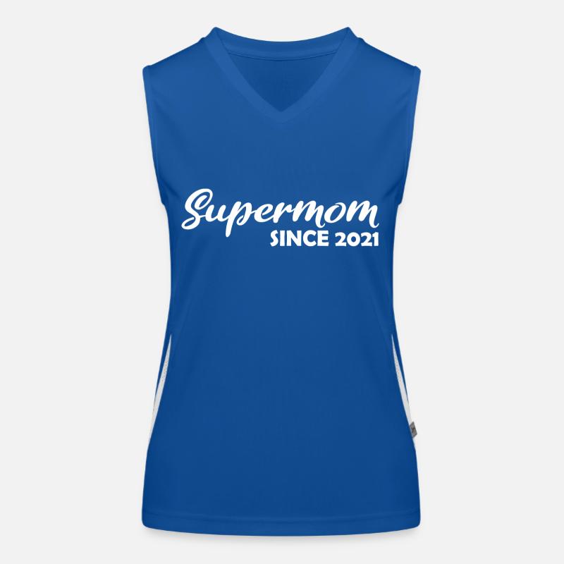 Supermom since 2021 Funktionelles Kontrast-Tank Top für Frauen