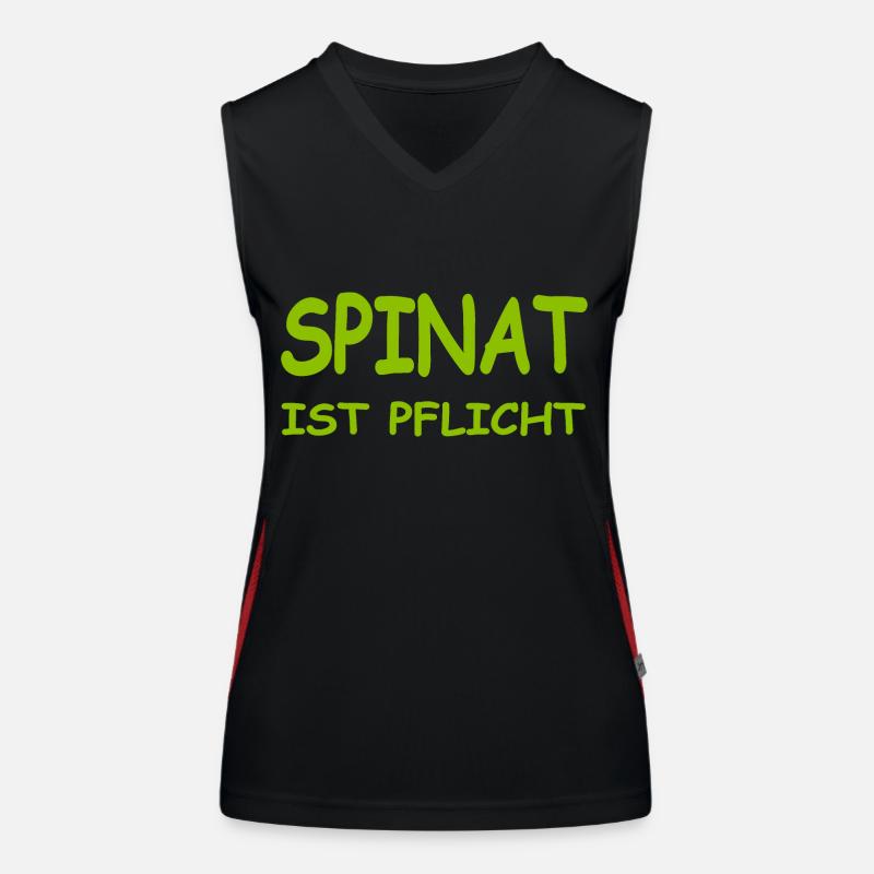 Spinat Funktionelles Kontrast-Tank Top für Frauen