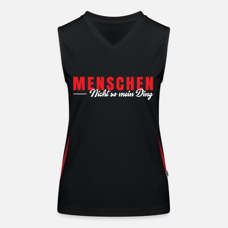 Menschen nicht so meins Funktionelles Kontrast-Tank Top für Frauen