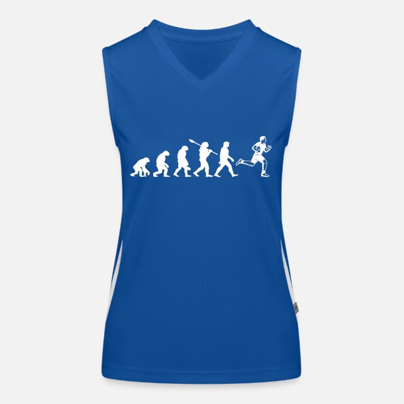 Evolution Rugby Spieler Rugby Geschenk Funktionelles Kontrast-Tank Top für Frauen